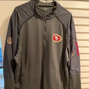 Nike X-Large NFL Men’s San Francisco 49ers Dri-fit on-field sweater jacket.